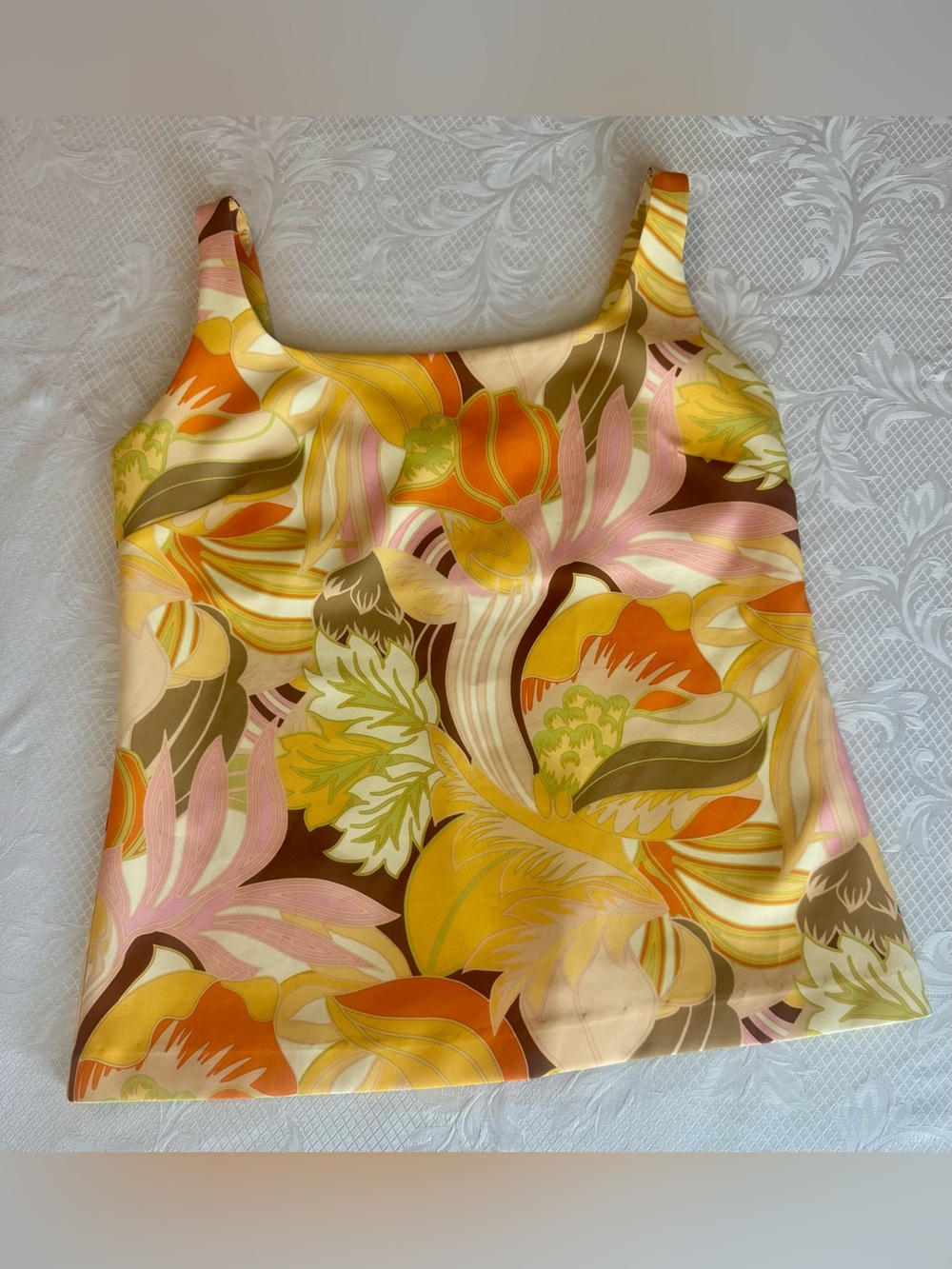 Zara Abstract Floral Tank Top- Size Small